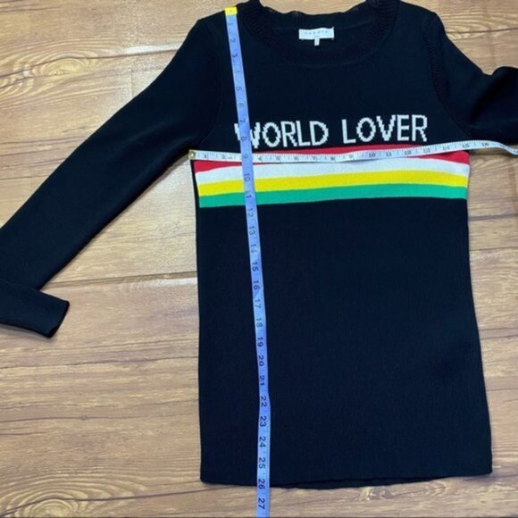 Sandro World-Lovers Intarsia Sweater Size 2 - Picture 5 of 11